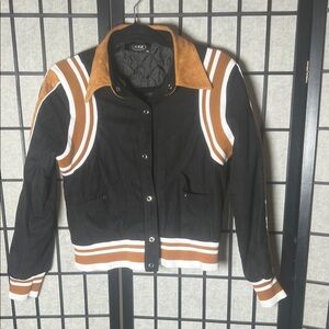 Cider Black and Brown Varsity Jacket